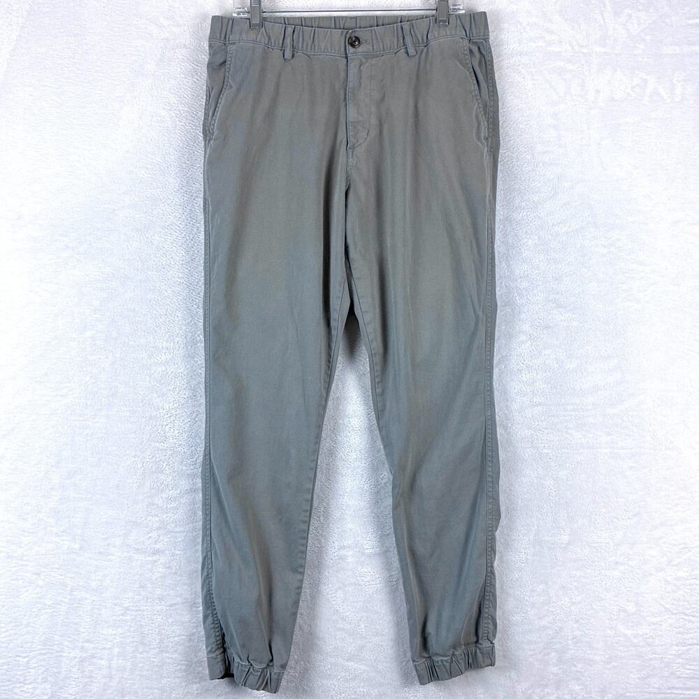 Bear Bottom Pants Mens L Tall Gray Pull On Elastic Waist Chino Preppy Classic